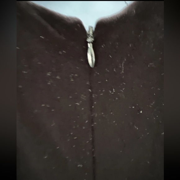 Betsy & Adam Long Velvet Tiered Ruffle Dress Black Size 6 - Picture 8 of 8